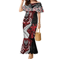 Aotearoa Toitu Te Tiriti Family Matching Mermaid Dress and Hawaiian Shirt Whakairo Wheku