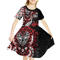 Aotearoa Toitu Te Tiriti Kid Short Sleeve Dress Whakairo Wheku