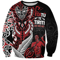 Aotearoa Toitu Te Tiriti Sweatshirt Whakairo Wheku LT7 Unisex Black - Polynesian Pride