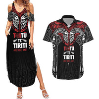 Aotearoa Maori Personalized Couples Matching Summer Maxi Dress and Hawaiian Shirt Toitu Te Tiriti Ake! Ake! Ake!
