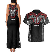 Aotearoa Maori Personalized Couples Matching Tank Maxi Dress and Hawaiian Shirt Toitu Te Tiriti Ake! Ake! Ake!