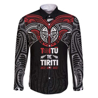Aotearoa Maori Personalized Family Matching Off The Shoulder Long Sleeve Dress and Hawaiian Shirt Toitu Te Tiriti Ake! Ake! Ake!