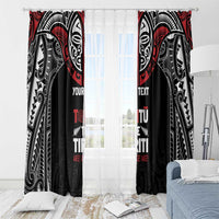 Aotearoa Maori Personalized Window Curtain Toitu Te Tiriti Ake! Ake! Ake!