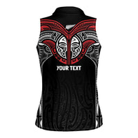 Aotearoa Maori Personalized Women Sleeveless Polo Shirt Toitu Te Tiriti Ake! Ake! Ake!