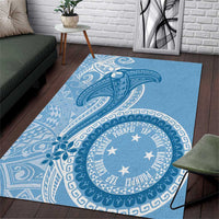 Micronesia FSM Area Rug Shark and Manta Classic Style