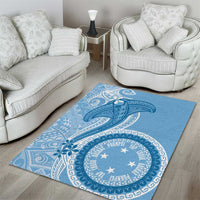 Micronesia FSM Area Rug Shark and Manta Classic Style