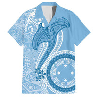 Micronesia FSM Family Matching Puletasi and Hawaiian Shirt Shark and Manta Classic Style