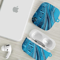 Pasifika Women's Day - Samoa Siapo Malu Tattoo Inspired AirPods Case Turquoise