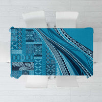 Pasifika Women's Day - Samoa Siapo Malu Tattoo Inspired Tablecloth Turquoise