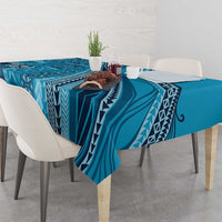 Pasifika Women's Day - Samoa Siapo Malu Tattoo Inspired Tablecloth Turquoise