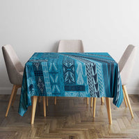 Pasifika Women's Day - Samoa Siapo Malu Tattoo Inspired Tablecloth Turquoise