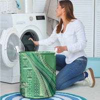 Pasifika Women's Day - Samoa Siapo Malu Tattoo Inspired Laundry Basket Jade