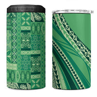 Pasifika Women's Day - Samoa Siapo Malu Tattoo Inspired 4 in 1 Can Cooler Tumbler Jade