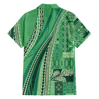 Pasifika Women's Day - Samoa Siapo Malu Tattoo Inspired Family Matching Mermaid Dress and Hawaiian Shirt Jade