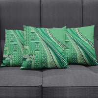 Pasifika Women's Day - Samoa Siapo Malu Tattoo Inspired Pillow Cover Jade