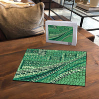 Pasifika Women's Day - Samoa Siapo Malu Tattoo Inspired Puzzle Jade LT7 - Polynesian Pride