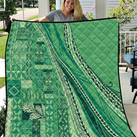 Pasifika Women's Day - Samoa Siapo Malu Tattoo Inspired Quilt Jade
