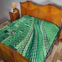 Pasifika Women's Day - Samoa Siapo Malu Tattoo Inspired Quilt Jade