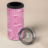Pasifika Women's Day - Samoa Siapo Malu Tattoo Inspired 4 in 1 Can Cooler Tumbler Pink