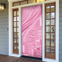 Pasifika Women's Day - Samoa Siapo Malu Tattoo Inspired Door Cover Pink