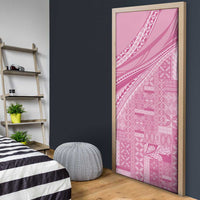 Pasifika Women's Day - Samoa Siapo Malu Tattoo Inspired Door Cover Pink