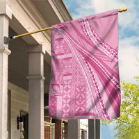 Pasifika Women's Day - Samoa Siapo Malu Tattoo Inspired Garden Flag Pink LT7 House Flag Pink - Polynesian Pride