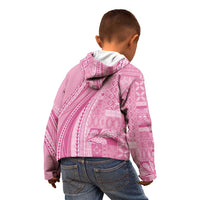 Pasifika Women's Day - Samoa Siapo Malu Tattoo Inspired Kid Hoodie Pink LT7 - Polynesian Pride