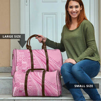 Pasifika Women's Day - Samoa Siapo Malu Tattoo Inspired Travel Bag Pink LT7 - Polynesian Pride