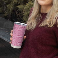 Pasifika Women's Day - Samoa Siapo Malu Tattoo Inspired Tumbler Cup Pink