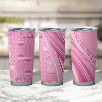 Pasifika Women's Day - Samoa Siapo Malu Tattoo Inspired Tumbler Cup Pink