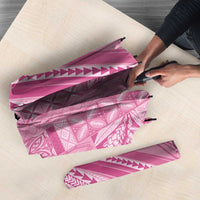 Pasifika Women's Day - Samoa Siapo Malu Tattoo Inspired Umbrella Pink