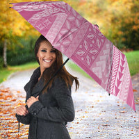 Pasifika Women's Day - Samoa Siapo Malu Tattoo Inspired Umbrella Pink