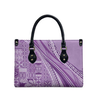 Pasifika Women's Day - Samoa Siapo Malu Tattoo Inspired Leather Bag Lavender