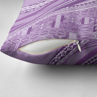 Pasifika Women's Day - Samoa Siapo Malu Tattoo Inspired Pillow Cover Lavender