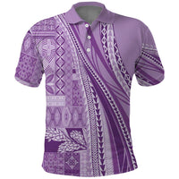 Pasifika Women's Day - Samoa Siapo Malu Tattoo Inspired Polo Shirt Lavender LT7 Lavender - Polynesian Pride