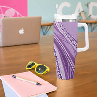 Pasifika Women's Day - Samoa Siapo Malu Tattoo Inspired Tumbler With Handle Lavender