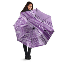 Pasifika Women's Day - Samoa Siapo Malu Tattoo Inspired Umbrella Lavender