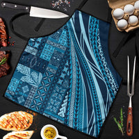 Pasifika Women's Day - Samoa Siapo Malu Tattoo Inspired Apron Navy Blue LT7 Navy Blue - Polynesian Pride
