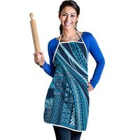 Pasifika Women's Day - Samoa Siapo Malu Tattoo Inspired Apron Navy Blue LT7 - Polynesian Pride