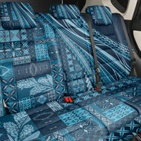 Pasifika Women's Day - Samoa Siapo Malu Tattoo Inspired Back Car Seat Cover Navy Blue