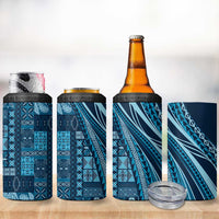Pasifika Women's Day - Samoa Siapo Malu Tattoo Inspired 4 in 1 Can Cooler Tumbler Navy Blue