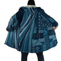 Pasifika Women's Day - Samoa Siapo Malu Tattoo Inspired Cloak Navy Blue