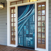Pasifika Women's Day - Samoa Siapo Malu Tattoo Inspired Door Cover Navy Blue
