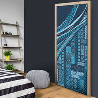 Pasifika Women's Day - Samoa Siapo Malu Tattoo Inspired Door Cover Navy Blue
