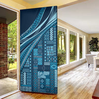 Pasifika Women's Day - Samoa Siapo Malu Tattoo Inspired Door Cover Navy Blue