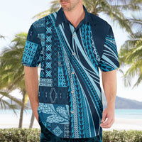 Pasifika Women's Day - Samoa Siapo Malu Tattoo Inspired Hawaiian Shirt Navy Blue