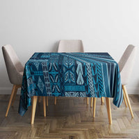 Pasifika Women's Day - Samoa Siapo Malu Tattoo Inspired Tablecloth Navy Blue