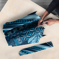 Pasifika Women's Day - Samoa Siapo Malu Tattoo Inspired Umbrella Navy Blue