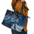 New Zealand Matariki Leather Tote Bag Starry Night Style