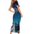 New Zealand Matariki Short Sleeve Bodycon Dress Starry Night Style